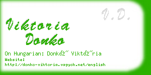 viktoria donko business card